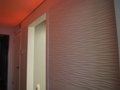 Installation of wavy wall panel #01085