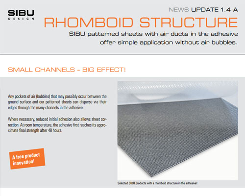 Information about technical innovations: RHOMBOID STRUCTURE